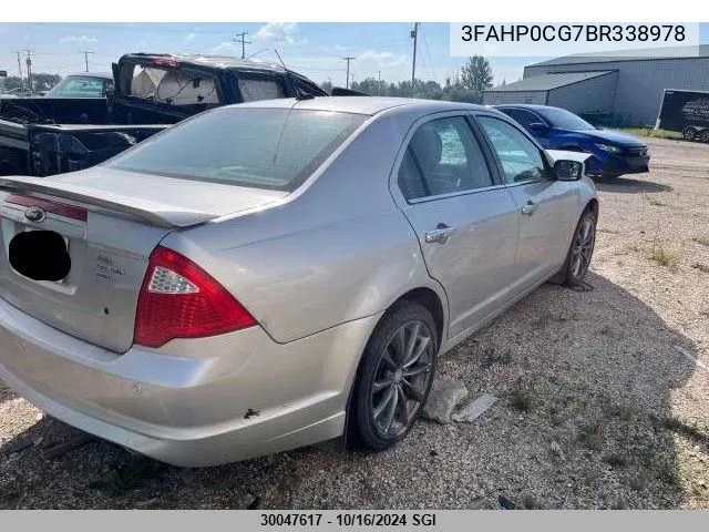 2011 Ford Fusion Sel VIN: 3FAHP0CG7BR338978 Lot: 30047617