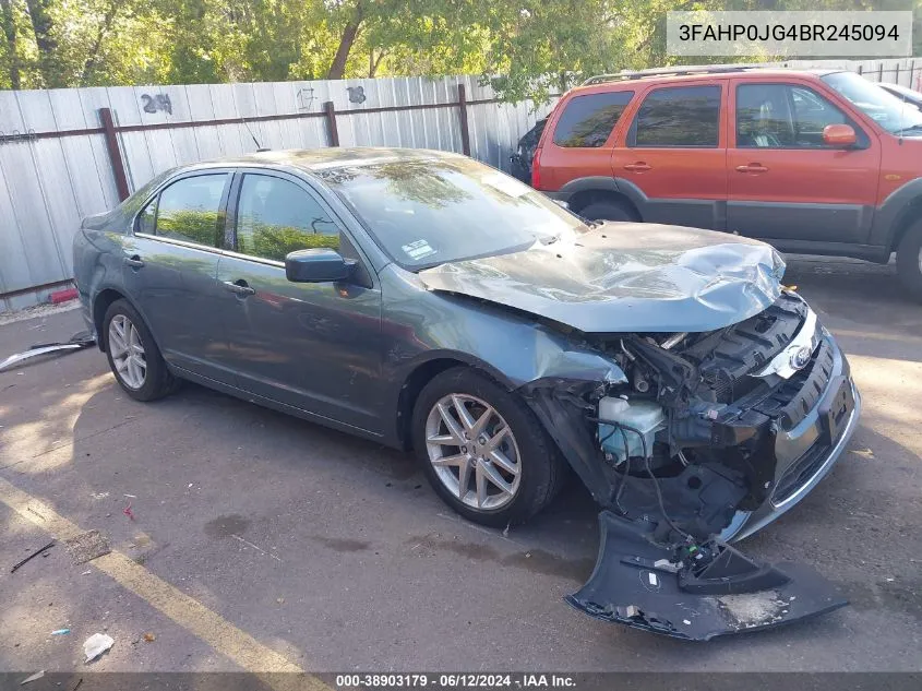 2011 Ford Fusion Sel VIN: 3FAHP0JG4BR245094 Lot: 38903179