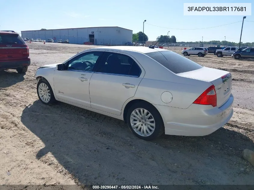 3FADP0L33BR117681 2011 Ford Fusion Hybrid