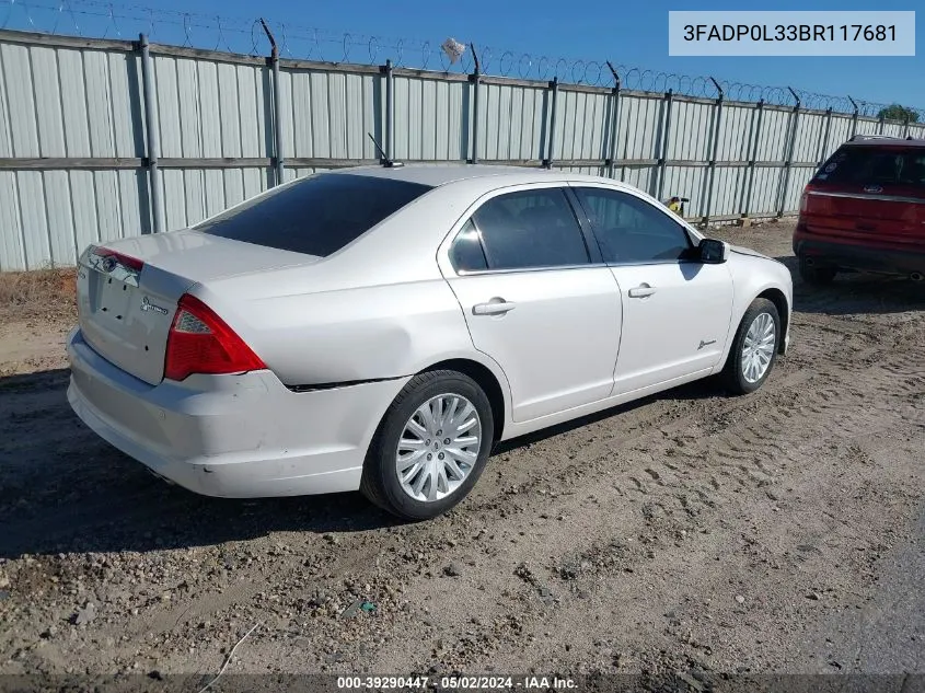 3FADP0L33BR117681 2011 Ford Fusion Hybrid