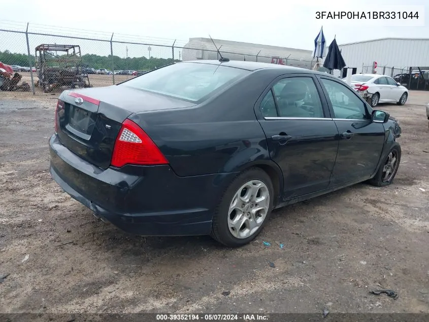 2011 Ford Fusion Se VIN: 3FAHP0HA1BR331044 Lot: 39352194