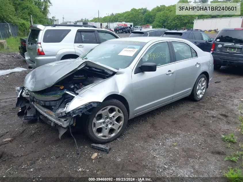 2011 Ford Fusion Se VIN: 3FAHP0HA1BR240601 Lot: 39468092