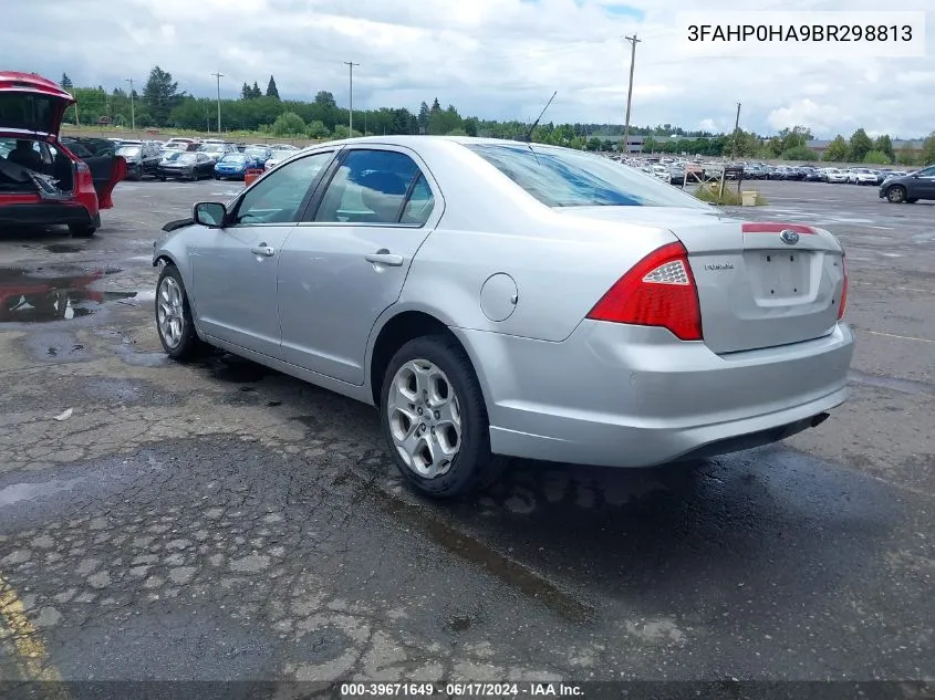 2011 Ford Fusion Se VIN: 3FAHP0HA9BR298813 Lot: 39671649