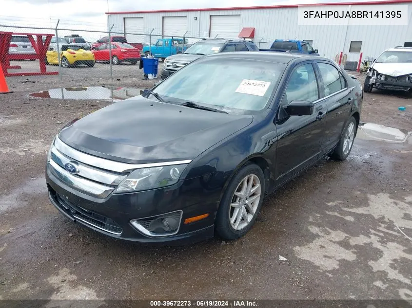 2011 Ford Fusion Sel VIN: 3FAHP0JA8BR141395 Lot: 39672273