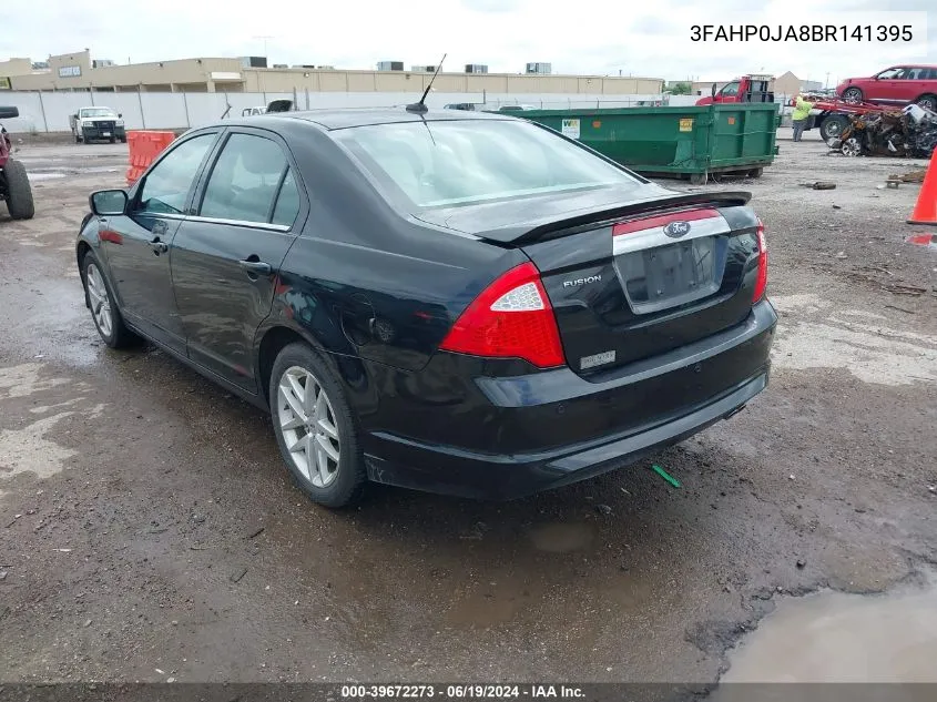 2011 Ford Fusion Sel VIN: 3FAHP0JA8BR141395 Lot: 39672273