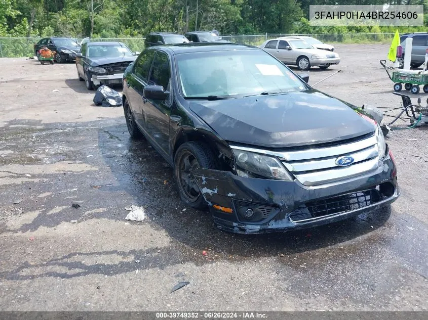 2011 Ford Fusion Se VIN: 3FAHP0HA4BR254606 Lot: 39749352