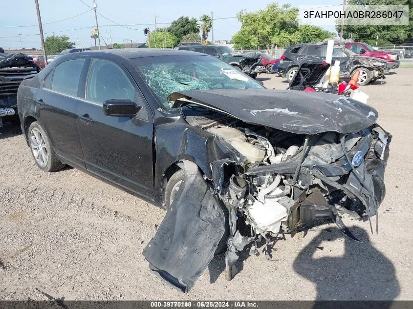 2011 Ford Fusion Se VIN: 3FAHP0HA0BR286047 Lot: 39770148