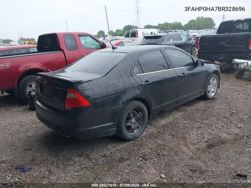 2011 Ford Fusion Se VIN: 3FAHP0HA7BR328696 Lot: 39827618