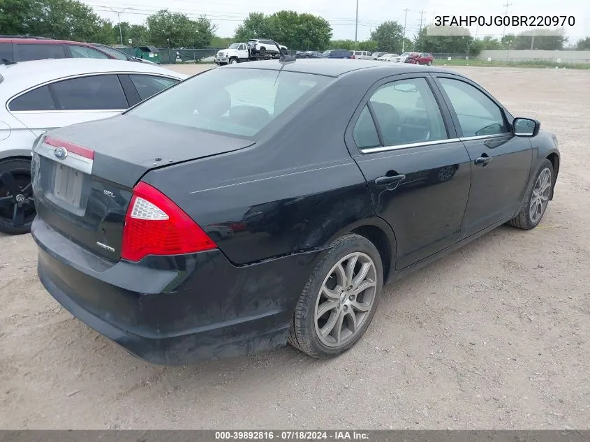 2011 Ford Fusion Sel VIN: 3FAHP0JG0BR220970 Lot: 39892816