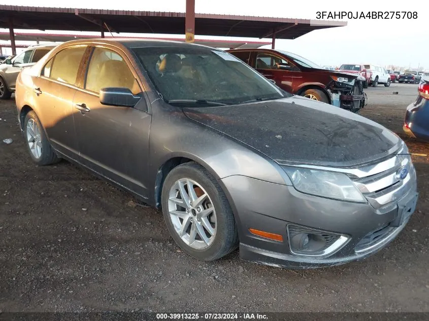 3FAHP0JA4BR275708 2011 Ford Fusion Sel