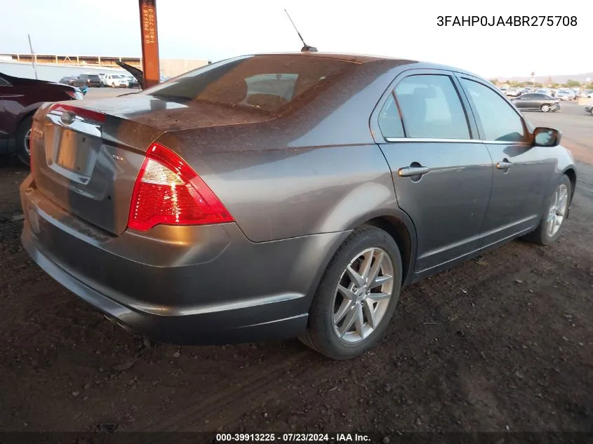 3FAHP0JA4BR275708 2011 Ford Fusion Sel