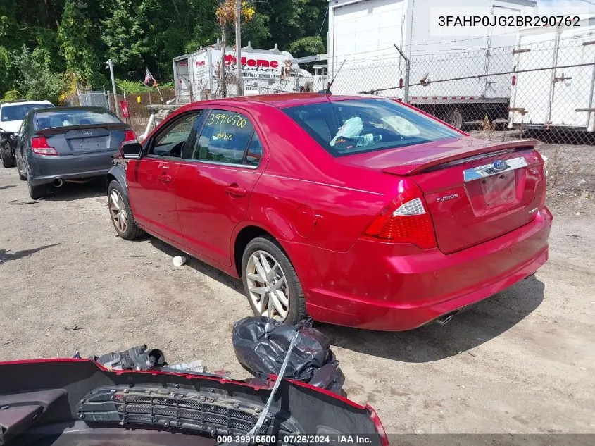 3FAHP0JG2BR290762 2011 Ford Fusion Sel