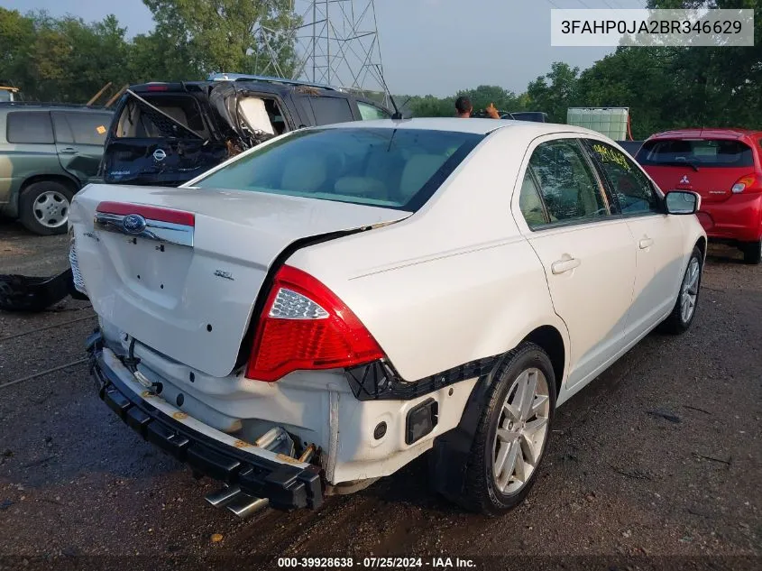 2011 Ford Fusion Sel VIN: 3FAHP0JA2BR346629 Lot: 39928638