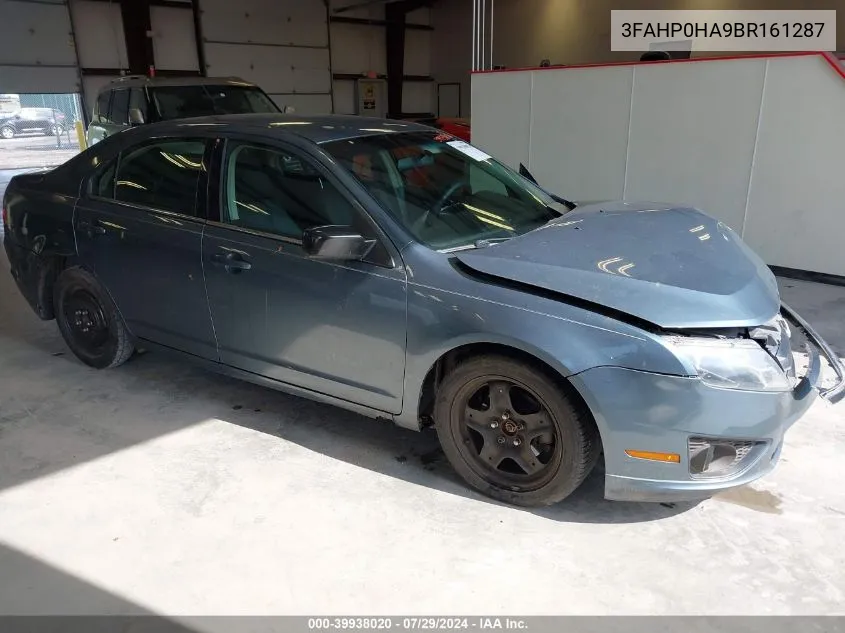 2011 Ford Fusion Se VIN: 3FAHP0HA9BR161287 Lot: 39938020