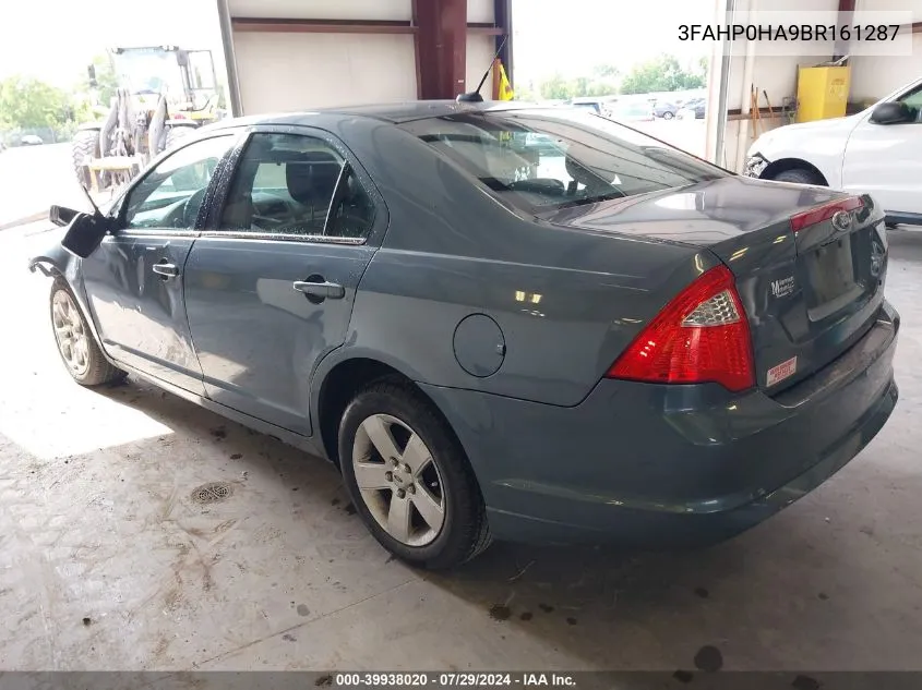 2011 Ford Fusion Se VIN: 3FAHP0HA9BR161287 Lot: 39938020