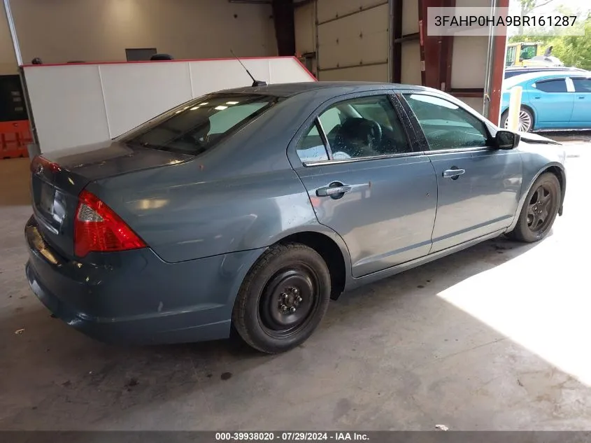 2011 Ford Fusion Se VIN: 3FAHP0HA9BR161287 Lot: 39938020