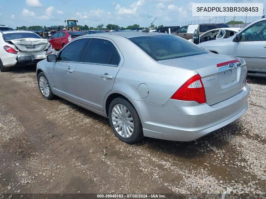 2011 Ford Fusion Hybrid VIN: 3FADP0L33BR308453 Lot: 39945163