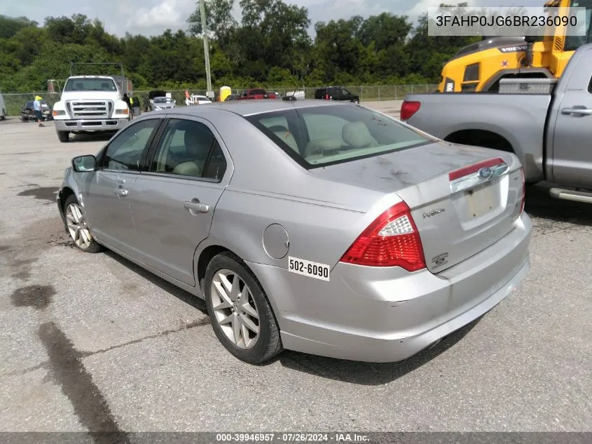 2011 Ford Fusion Sel VIN: 3FAHP0JG6BR236090 Lot: 39946957