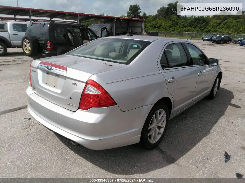 2011 Ford Fusion Sel VIN: 3FAHP0JG6BR236090 Lot: 39946957