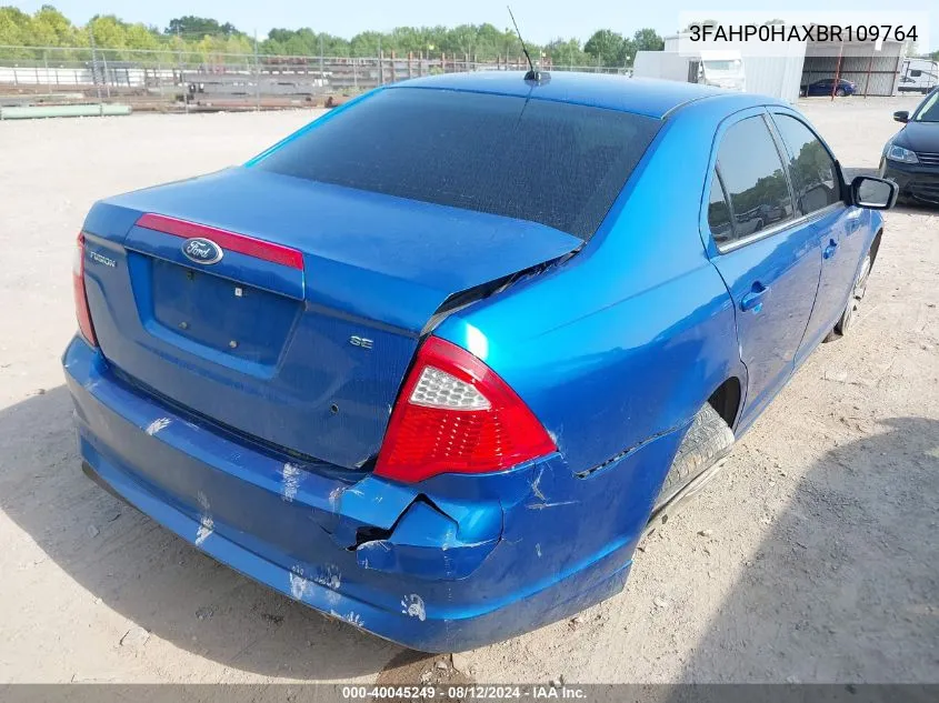 3FAHP0HAXBR109764 2011 Ford Fusion Se