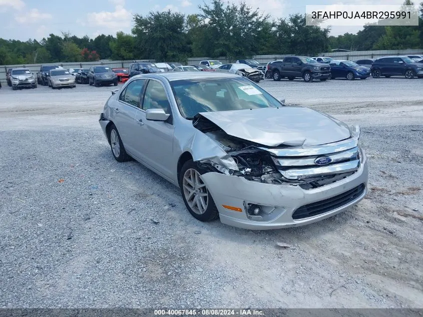 2011 Ford Fusion Sel VIN: 3FAHP0JA4BR295991 Lot: 40067845