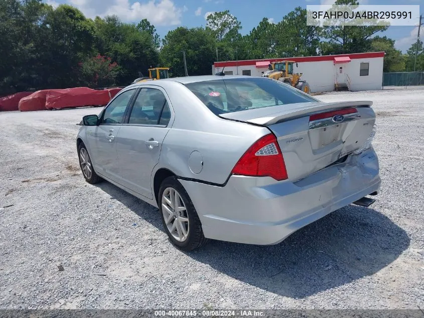 2011 Ford Fusion Sel VIN: 3FAHP0JA4BR295991 Lot: 40067845