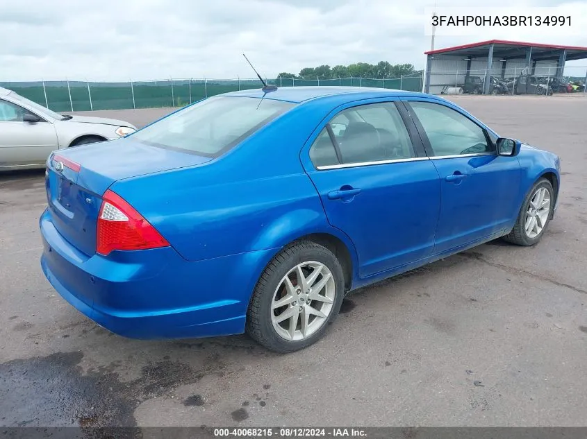 3FAHP0HA3BR134991 2011 Ford Fusion Se