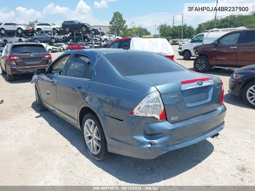 2011 Ford Fusion Sel VIN: 3FAHP0JA4BR237900 Lot: 40074876