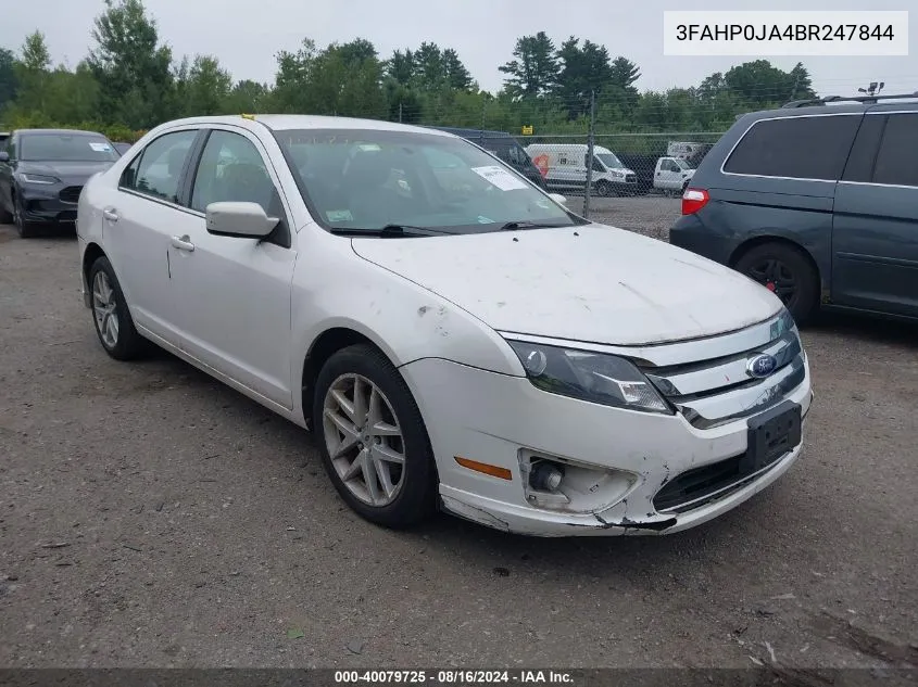 2011 Ford Fusion Sel VIN: 3FAHP0JA4BR247844 Lot: 40079725