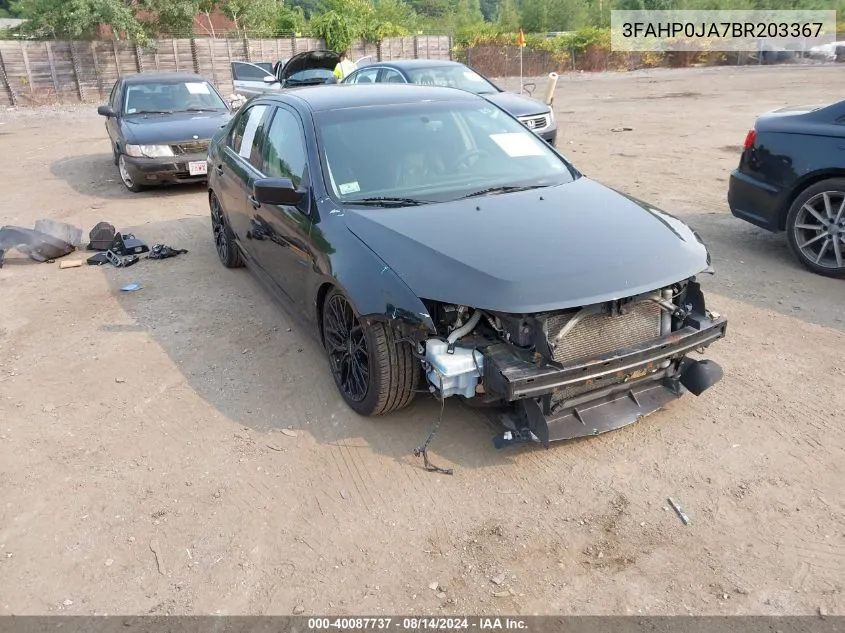 2011 Ford Fusion Sel VIN: 3FAHP0JA7BR203367 Lot: 40087737