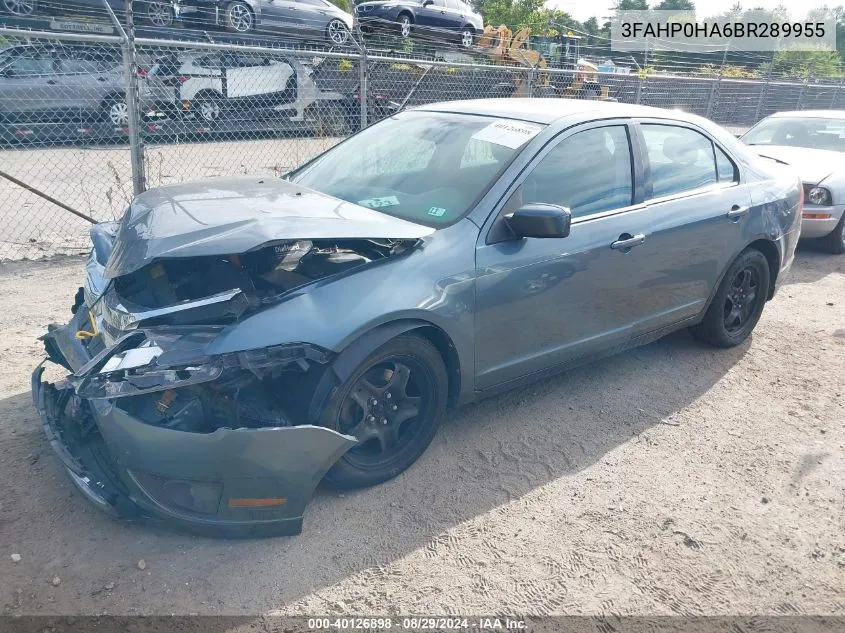 3FAHP0HA6BR289955 2011 Ford Fusion Se