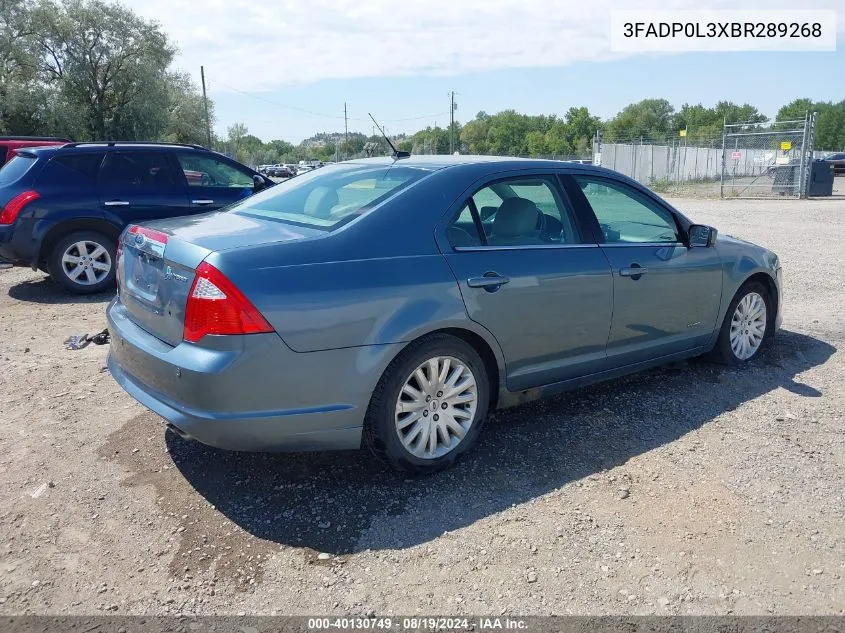 3FADP0L3XBR289268 2011 Ford Fusion Hybrid