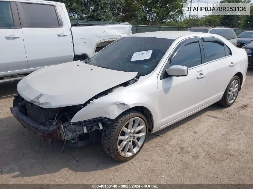 3FAHP0JA7BR253136 2011 Ford Fusion Sel