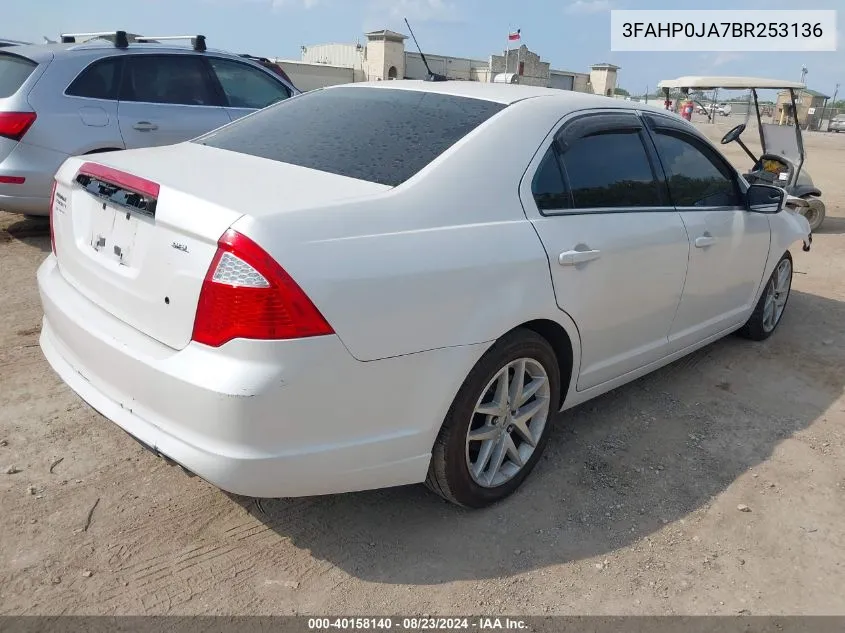 3FAHP0JA7BR253136 2011 Ford Fusion Sel