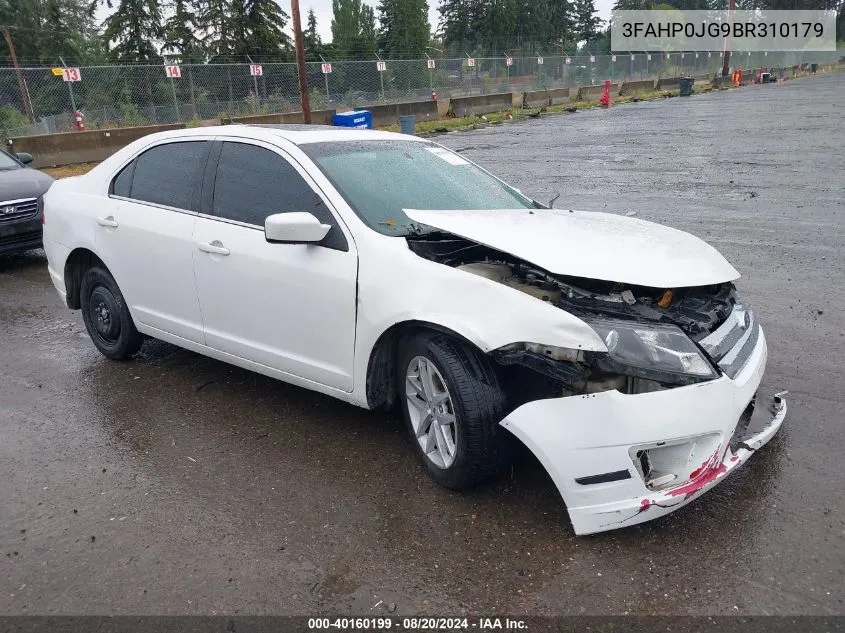 2011 Ford Fusion Sel VIN: 3FAHP0JG9BR310179 Lot: 40160199