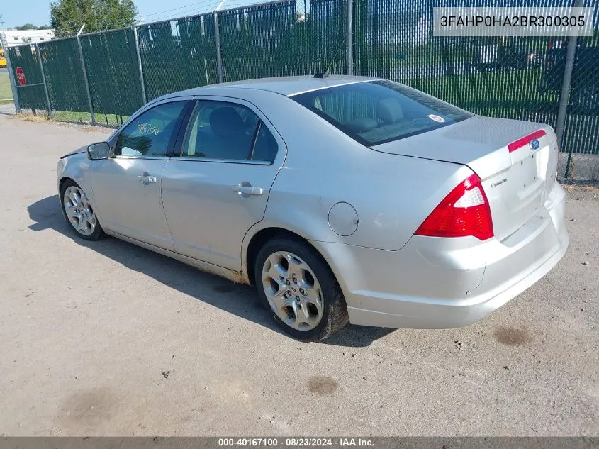 2011 Ford Fusion Se VIN: 3FAHP0HA2BR300305 Lot: 40167100