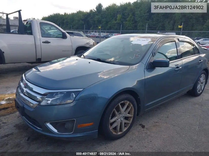 2011 Ford Fusion Sel VIN: 3FAHP0JA2BR124902 Lot: 40174837