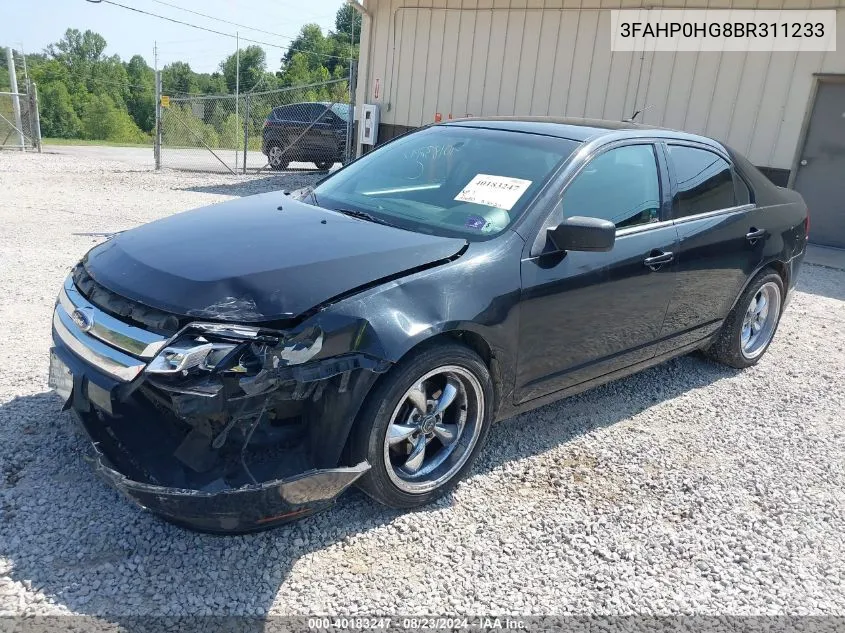 2011 Ford Fusion Se VIN: 3FAHP0HG8BR311233 Lot: 40183247