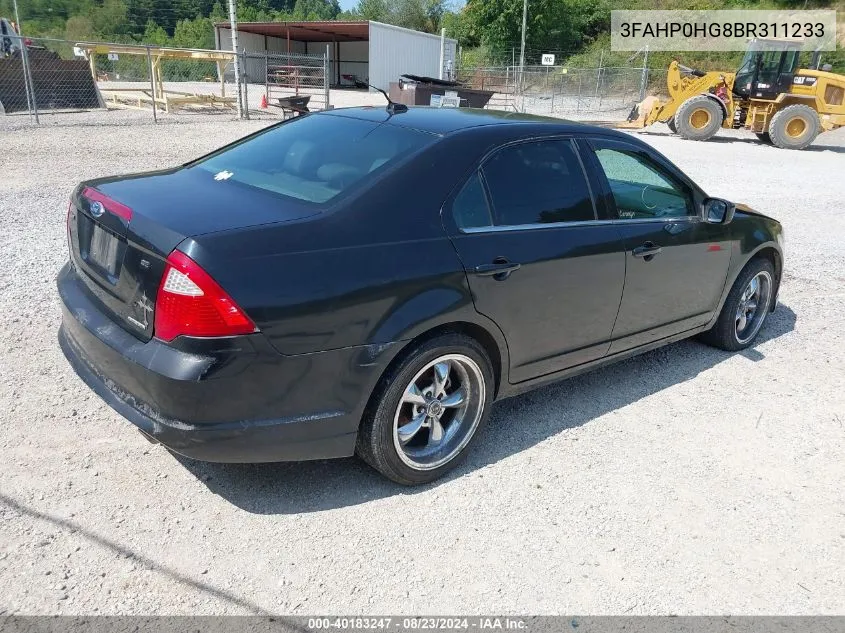 2011 Ford Fusion Se VIN: 3FAHP0HG8BR311233 Lot: 40183247