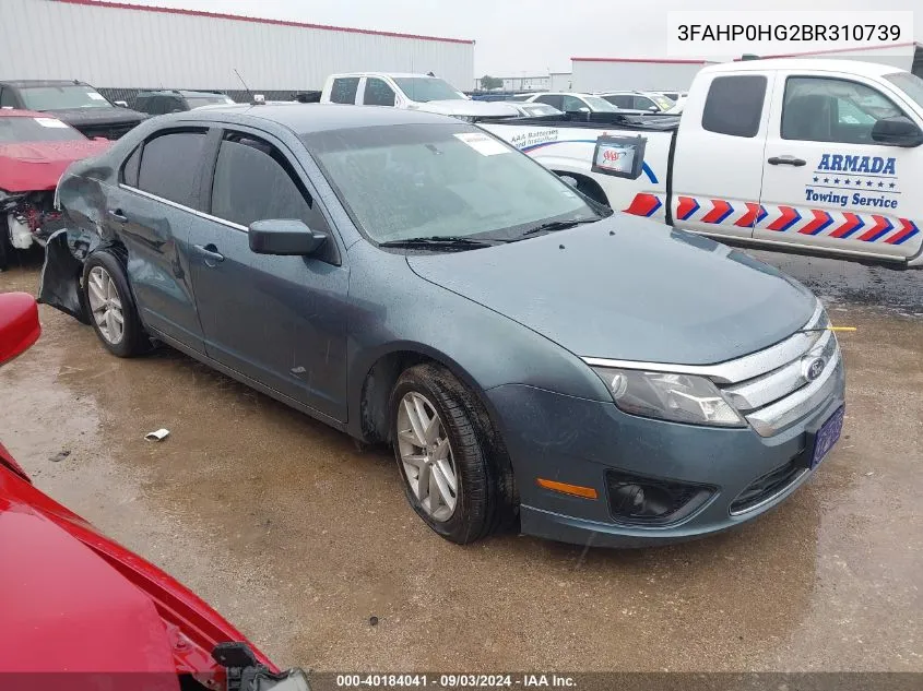 2011 Ford Fusion Se VIN: 3FAHP0HG2BR310739 Lot: 40184041