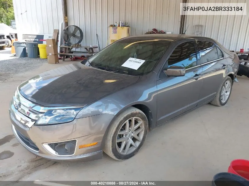 3FAHP0JA2BR333184 2011 Ford Fusion Sel