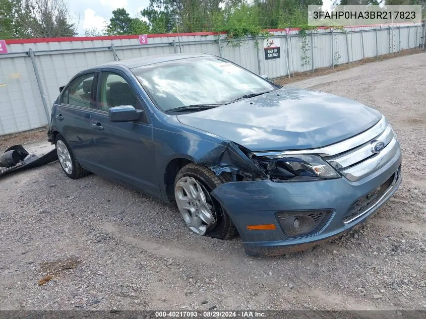 2011 Ford Fusion Se VIN: 3FAHP0HA3BR217823 Lot: 40217093