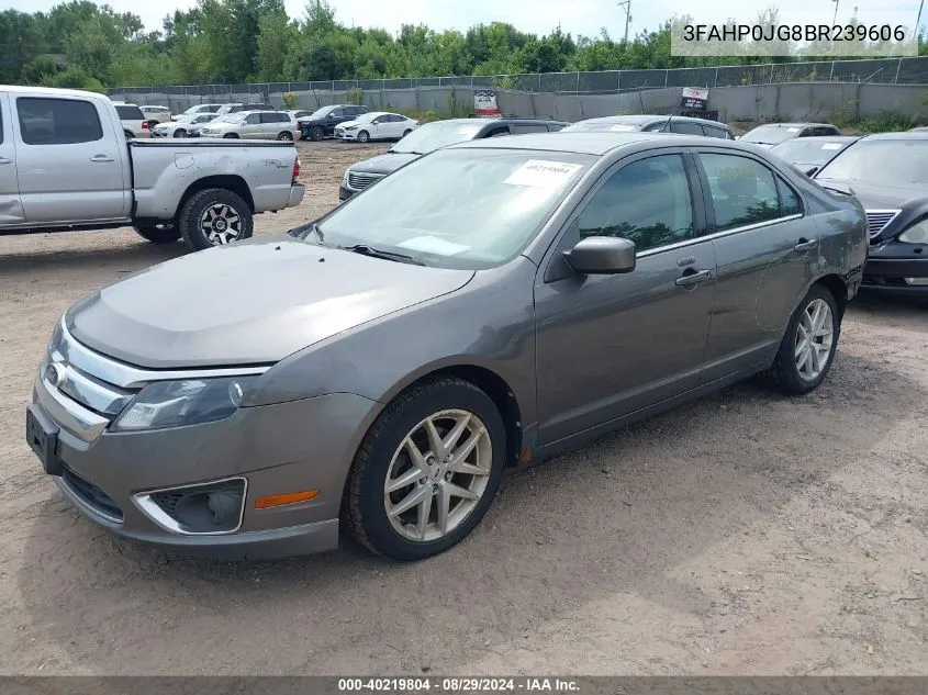 2011 Ford Fusion Sel VIN: 3FAHP0JG8BR239606 Lot: 40219804