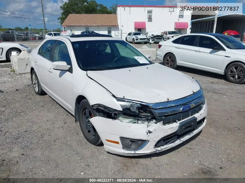 2011 Ford Fusion Sel VIN: 3FAHP0CG1BR277837 Lot: 40222371