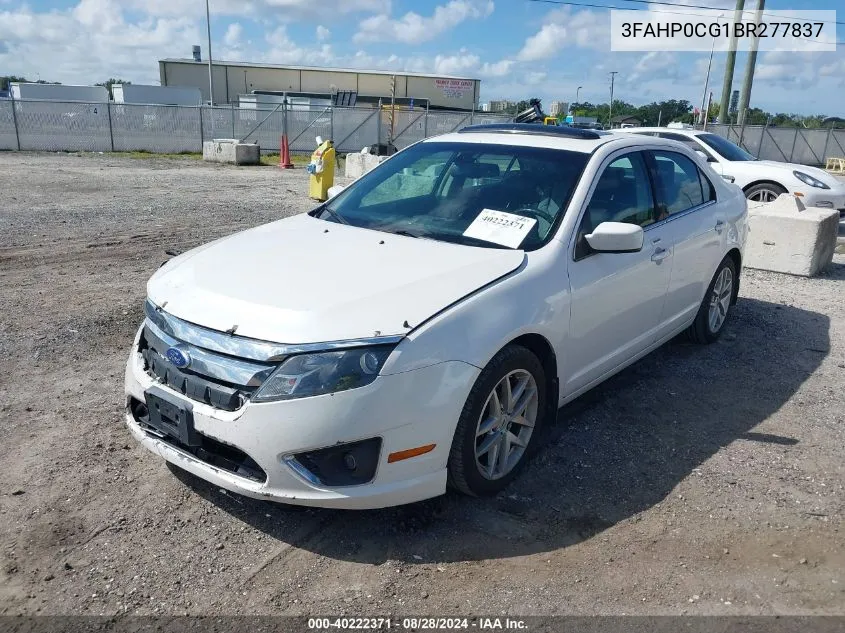 2011 Ford Fusion Sel VIN: 3FAHP0CG1BR277837 Lot: 40222371