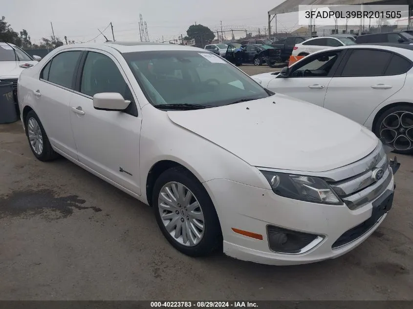 2011 Ford Fusion Hybrid VIN: 3FADP0L39BR201505 Lot: 40223783