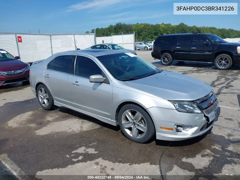 2011 Ford Fusion Sport VIN: 3FAHP0DC3BR341226 Lot: 40232749