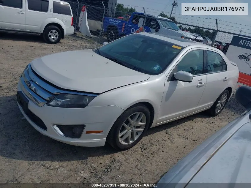 2011 Ford Fusion Sel VIN: 3FAHP0JA0BR176979 Lot: 40237951