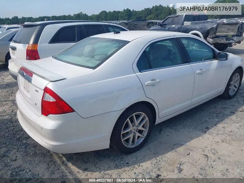 2011 Ford Fusion Sel VIN: 3FAHP0JA0BR176979 Lot: 40237951