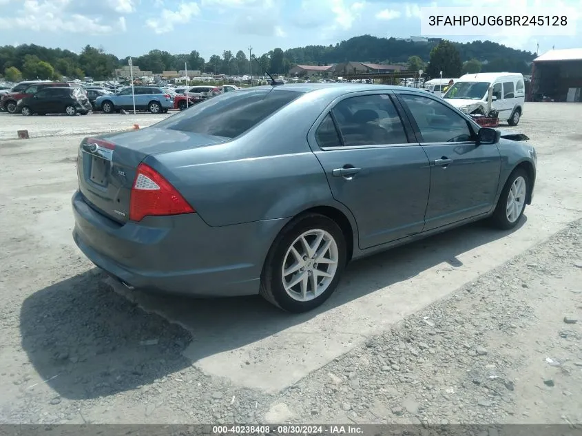 2011 Ford Fusion Sel VIN: 3FAHP0JG6BR245128 Lot: 40238408